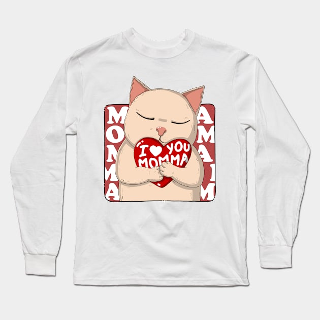 I Love You Momma Long Sleeve T-Shirt by Japanese Neko